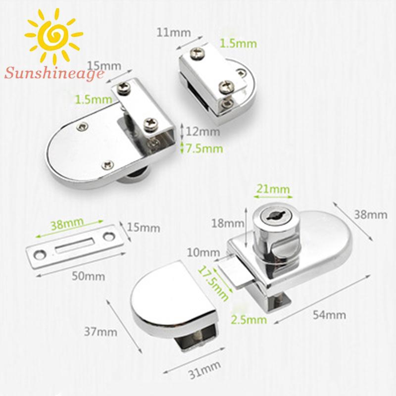 Bộ Khóa Kim Khí Tinh Xảo Bằng Hợp Kim Kẽm Thay Thế Cho Tủ Trưng Bày Kính Dày 5-8mm