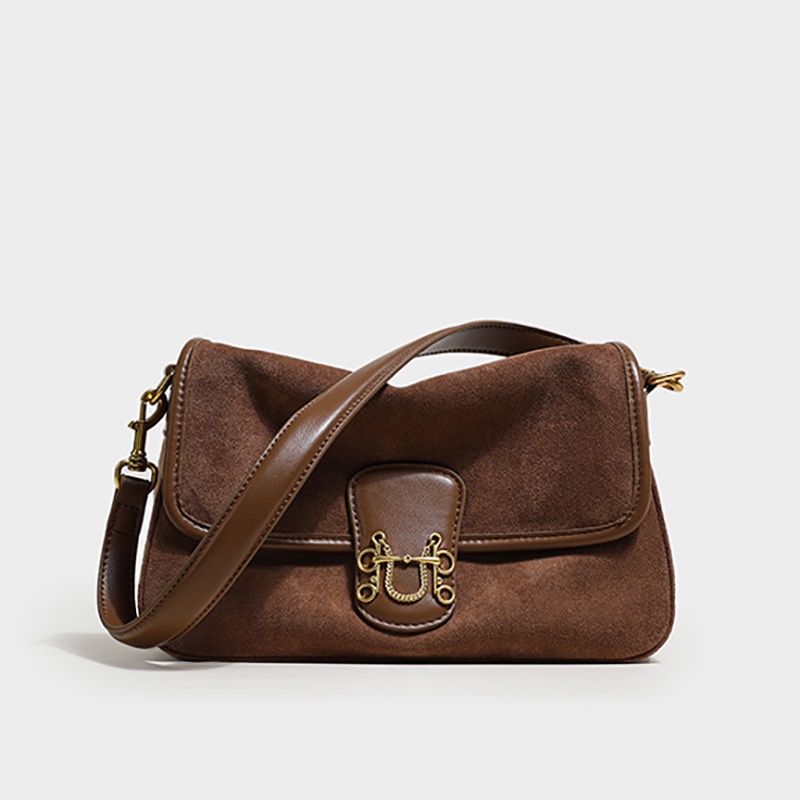 Túi Đeo Vai Da Lộn Cỡ Lớn Thiết Kế Cá Tính