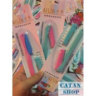 Combo 2 bộ dao cạo lông mày AILIN , dao tự tỉa chân mày có 2 đầu thay thế TD02-DCCMAL-2