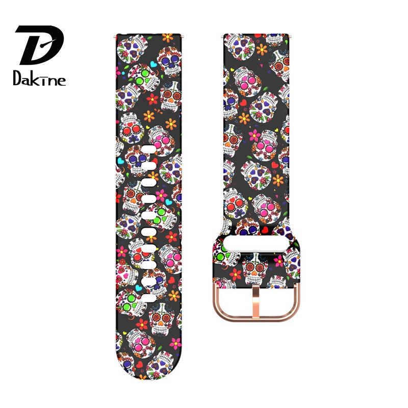 Dakine 20mm Watch Strap For Samsung Galaxy Watch 3 46mm Active 2 40mm Graffiti Pattern Bracelet for HuaMi Amazfit Huawei GT/2 Pro