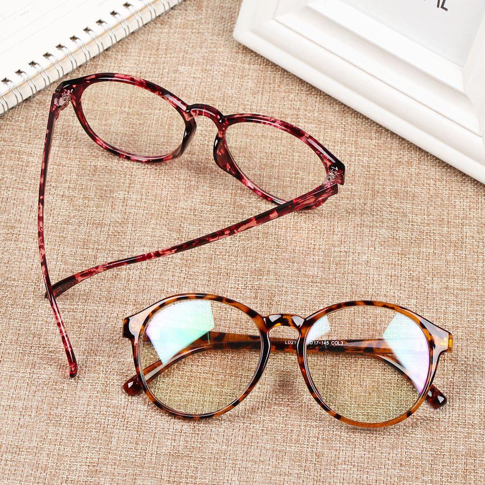 BORAG Mắt Kính Gọng Tròn Trong Suốt Siêu Nhẹ Phong Cách Retro