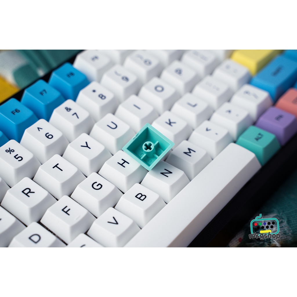 Keycap màu sáp Chalk PBT dye-sub 147 nút in nhiệt màu đẹp, cherry profile