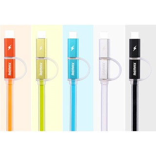 Cáp sạc 2in1 Lightning và Micro-Usb Remax Aurora High Speed - Bảo hành đổi mới