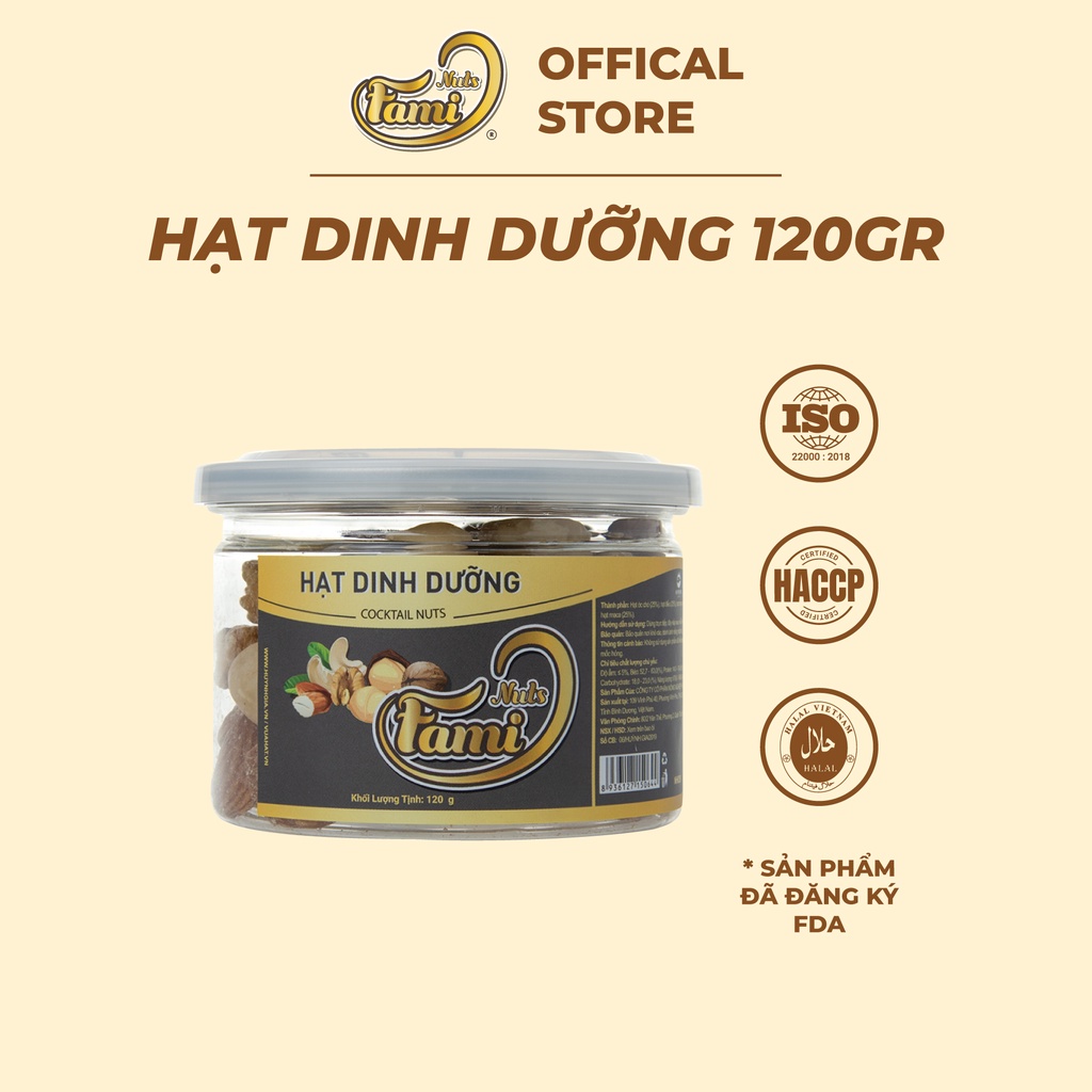 Hạt dinh dưỡng Mix 4 loại hạt thực phẩm giàu dinh dưỡng Faminuts hũ 120 gr