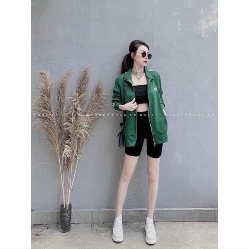 [ Rẻ vô địch ] Áo khoác nỉ form rộng tay bồng ba sọc - Da.s 01