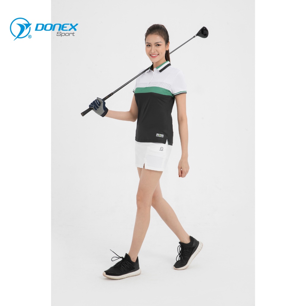 Áo Thể Thao Golf Nữ DONEXPRO Form Classic, In Logo Nổi, Chất Vải Mát Mẻ, Thấm Hút Mồ Hôi Tốt AC-3648