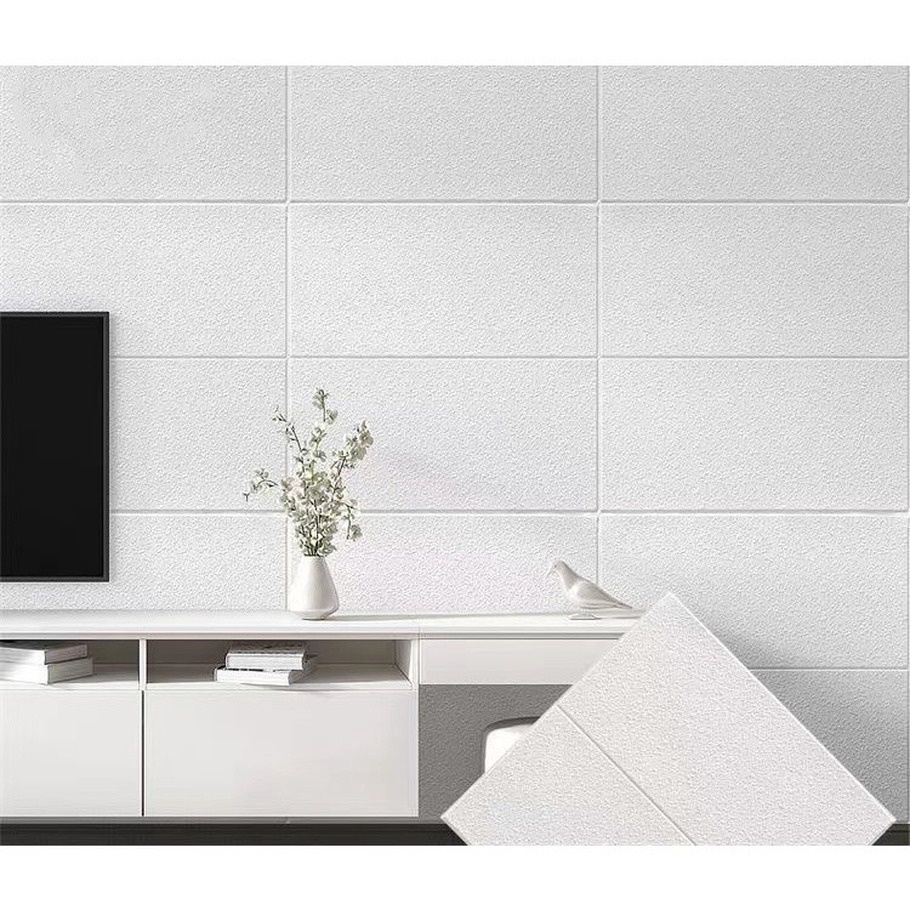 Giấy Dán Tường 3D Tự Dính Chống Thấm Nước Kích Thước 35x35cm Trang Trí Phòng Khách / Phòng Ngủ