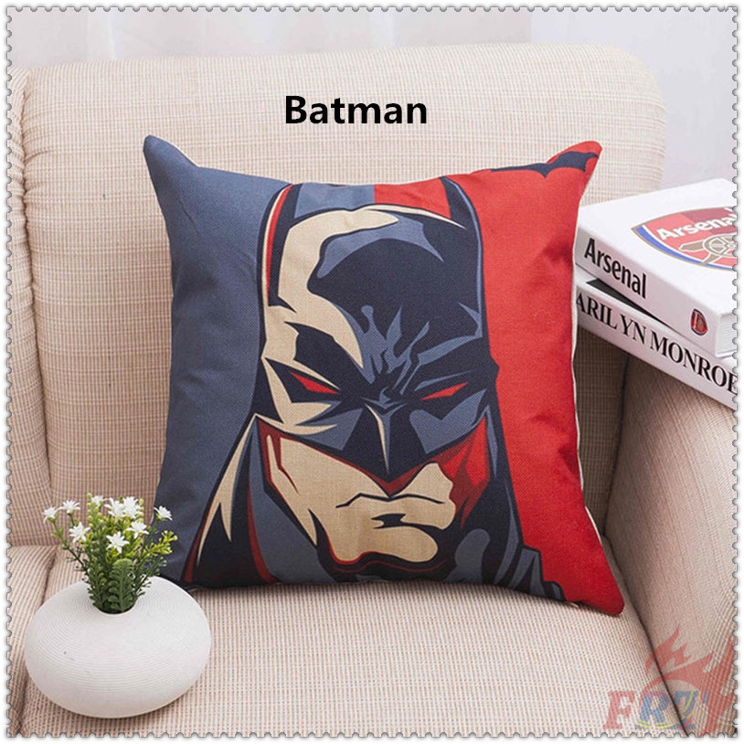 ▶ Marvel &amp; DC - Super Heroes Cushion Cover ◀ 1Pc Superhero Pillow Cover Cushion Case Pillow Case