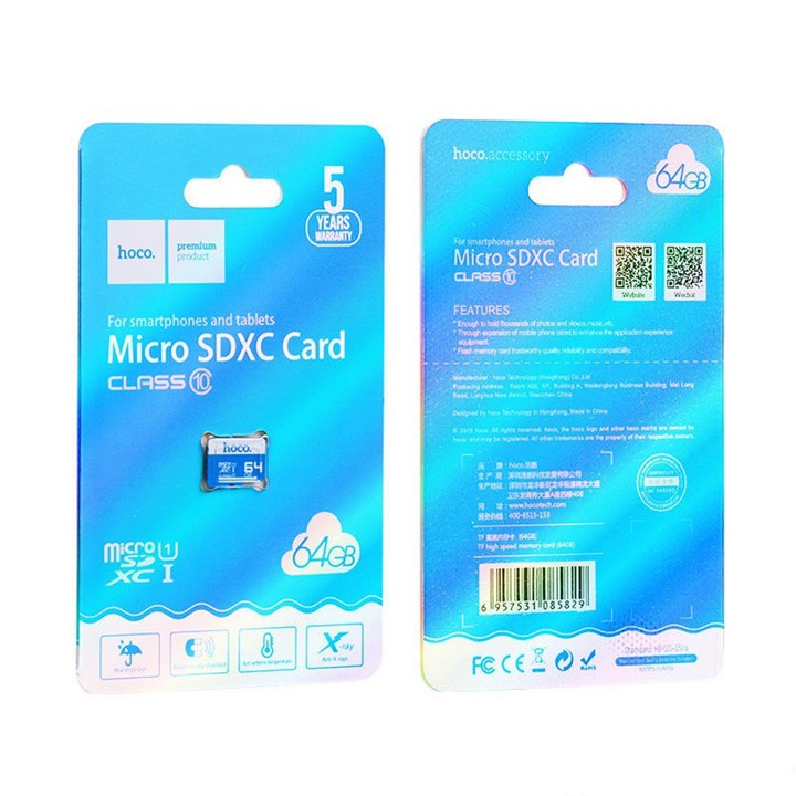 [Mã SKAMSALE03 giảm 10% đơn 200k] Thẻ Nhớ Micro SD Hoco 64GB Tốc Độ Cao