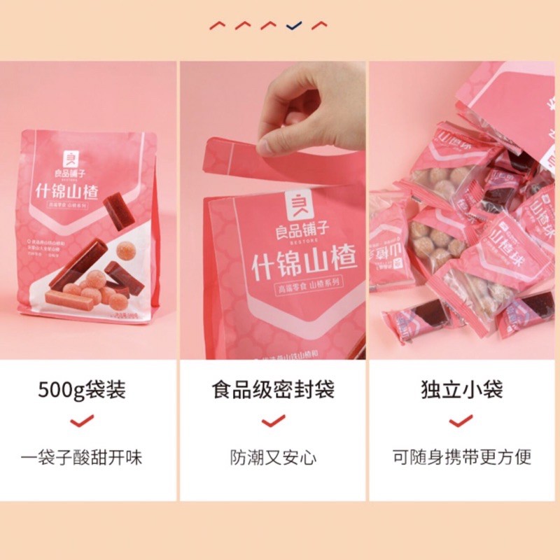 Kẹo sơn tra miếng tròn, sơn trà chua ngọt 250g Bestore