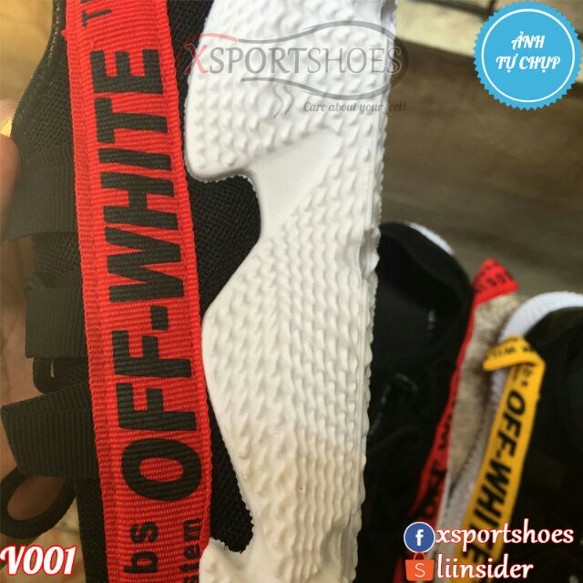 Giày nam OFF WHITE V001 - Giày sneaker nam màu đen trắng, đen đỏ, đen vàng | BigBuy360 - bigbuy360.vn