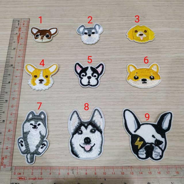 Patch, sticker dán/ủi quần áo hình động vật