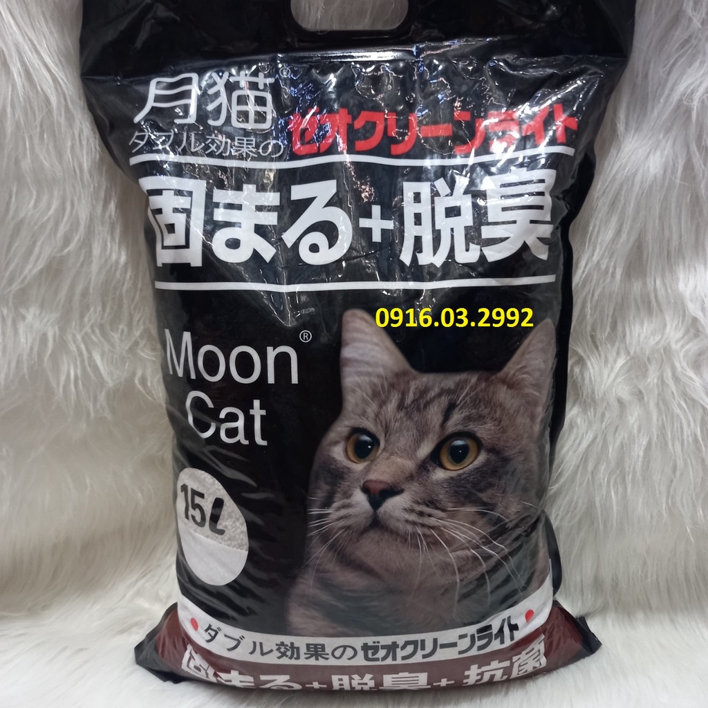 Cát vệ sinh cho mèo cát nhật Moon cat 15L, Khử mùi vón cục