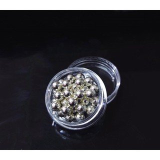Bi bạc trang trí resin shaker mê cung (set 5 viên)
