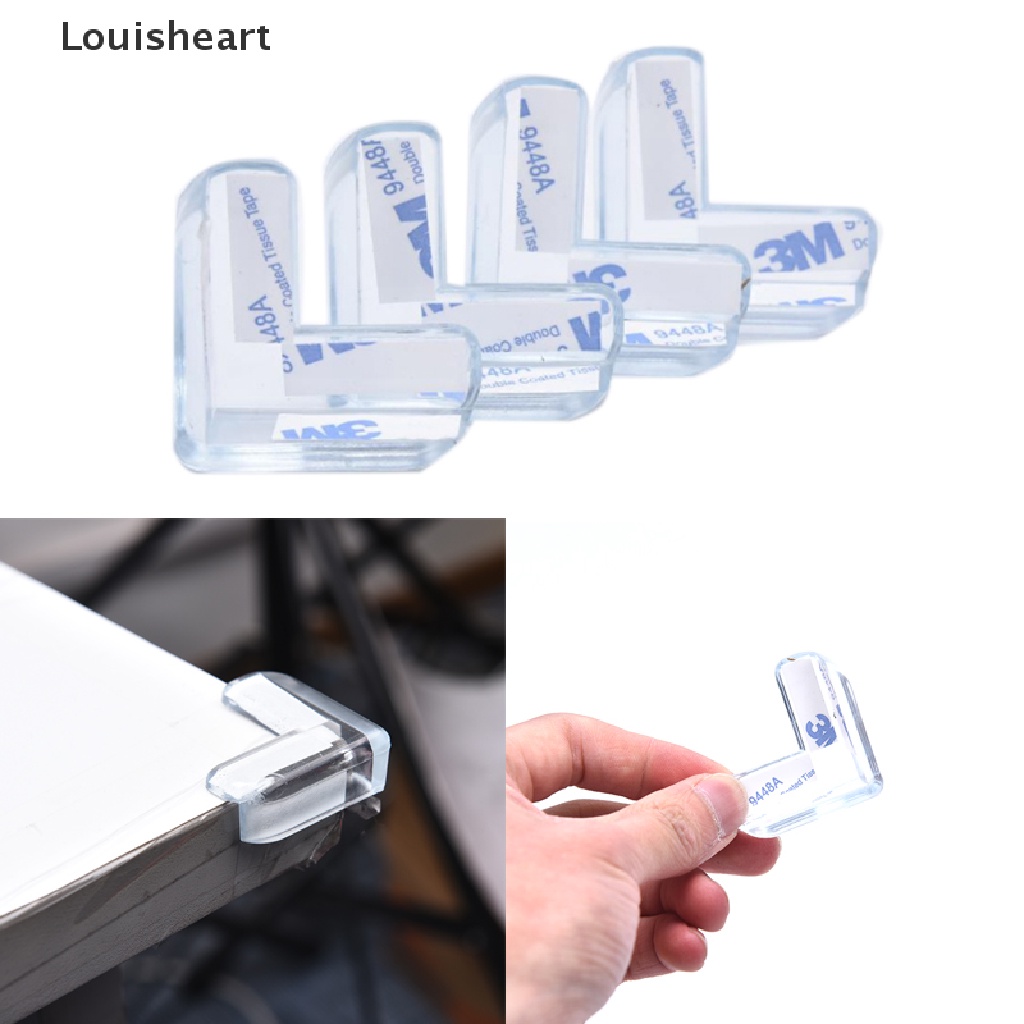 Set 4 Đệm Cao Su Trong Suốt Bọc Cạnh Bàn Ghế Bảo Vệ An Toàn Cho Bé