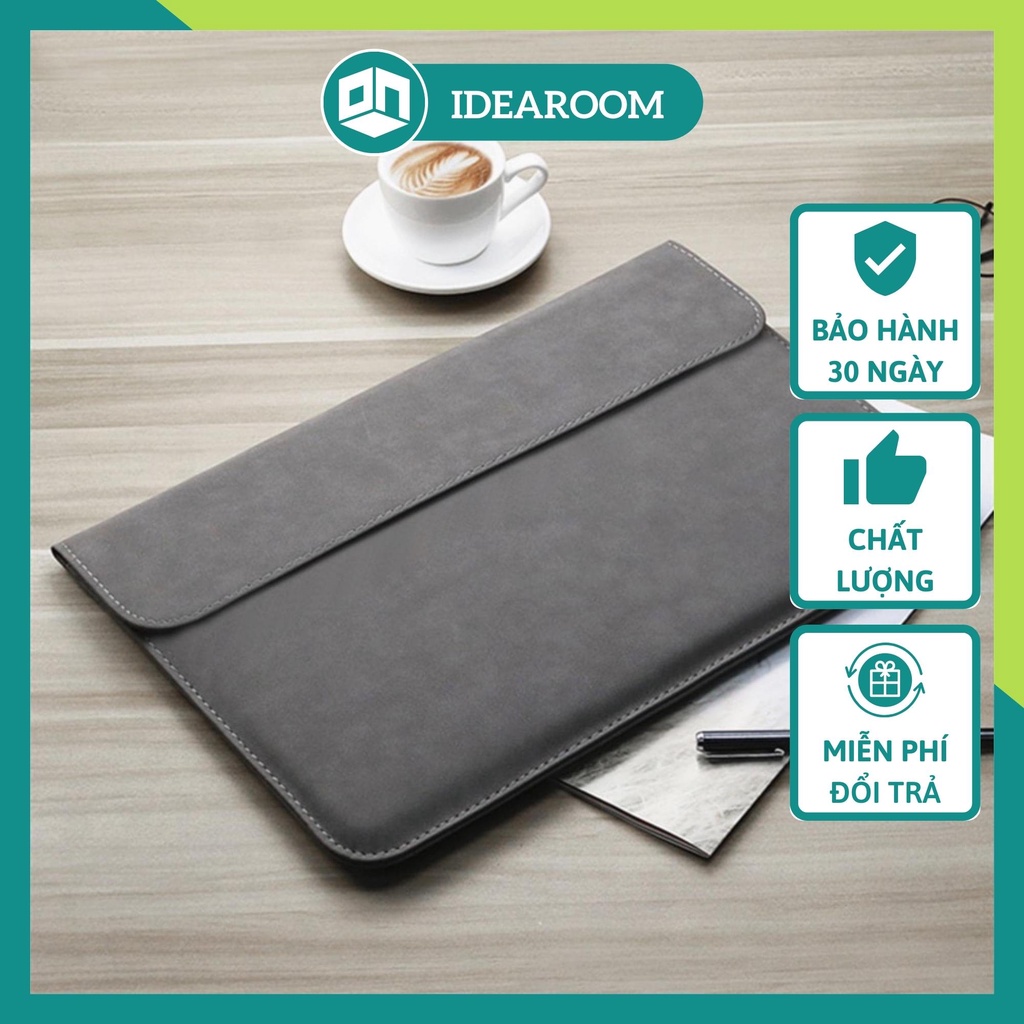 Túi Da Chống Sốc Macbook/Surface/Laptop Siêu Mỏng Thời Trang Bằng Da PU Cao Cấp, Kháng Nước Chống Thấm 13 14 15 16inch
