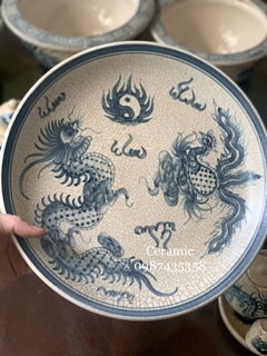 Combo bộ đồ thờ men rạn dáng lựu gốm sứ Bát Tràng