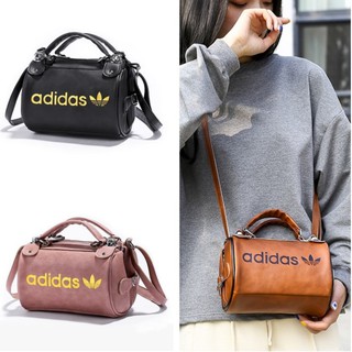 Adidas ADIDAS Túi xách đeo vai chất liệu da hình trụ đơn giản xinh xắn