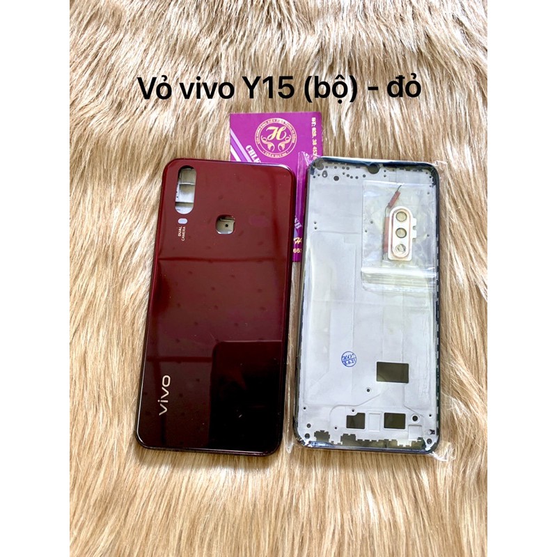 vỏ vivo y15 (bộ) - nắp lưng sau + khung sườn + nút linh tinh (như hình)