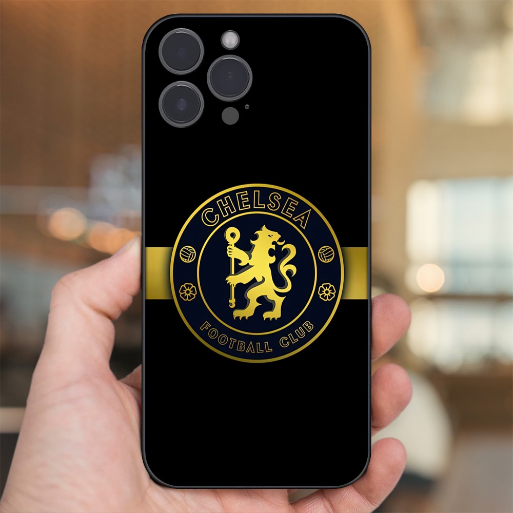 Ốp lưng iPhone 13 Pro Max dẻo đen cạnh vuông in hình Chelsea FC