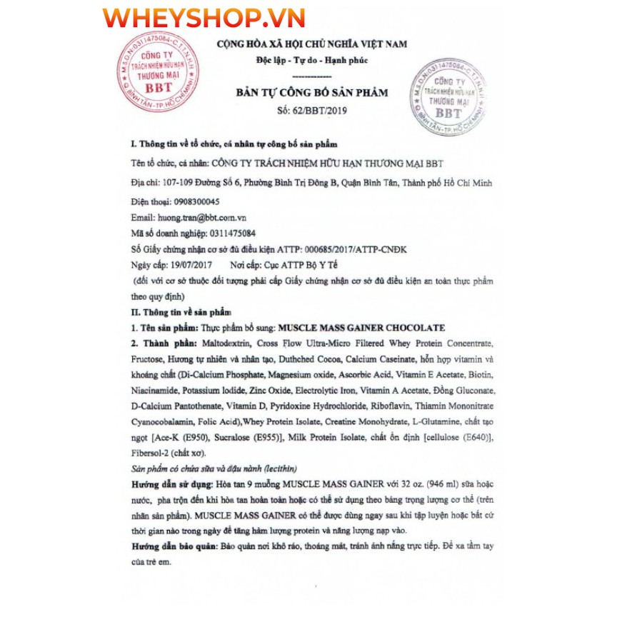 Sữa dinh dưỡng tăng cân Labrada Muscle Mass Gainer 12Lbs