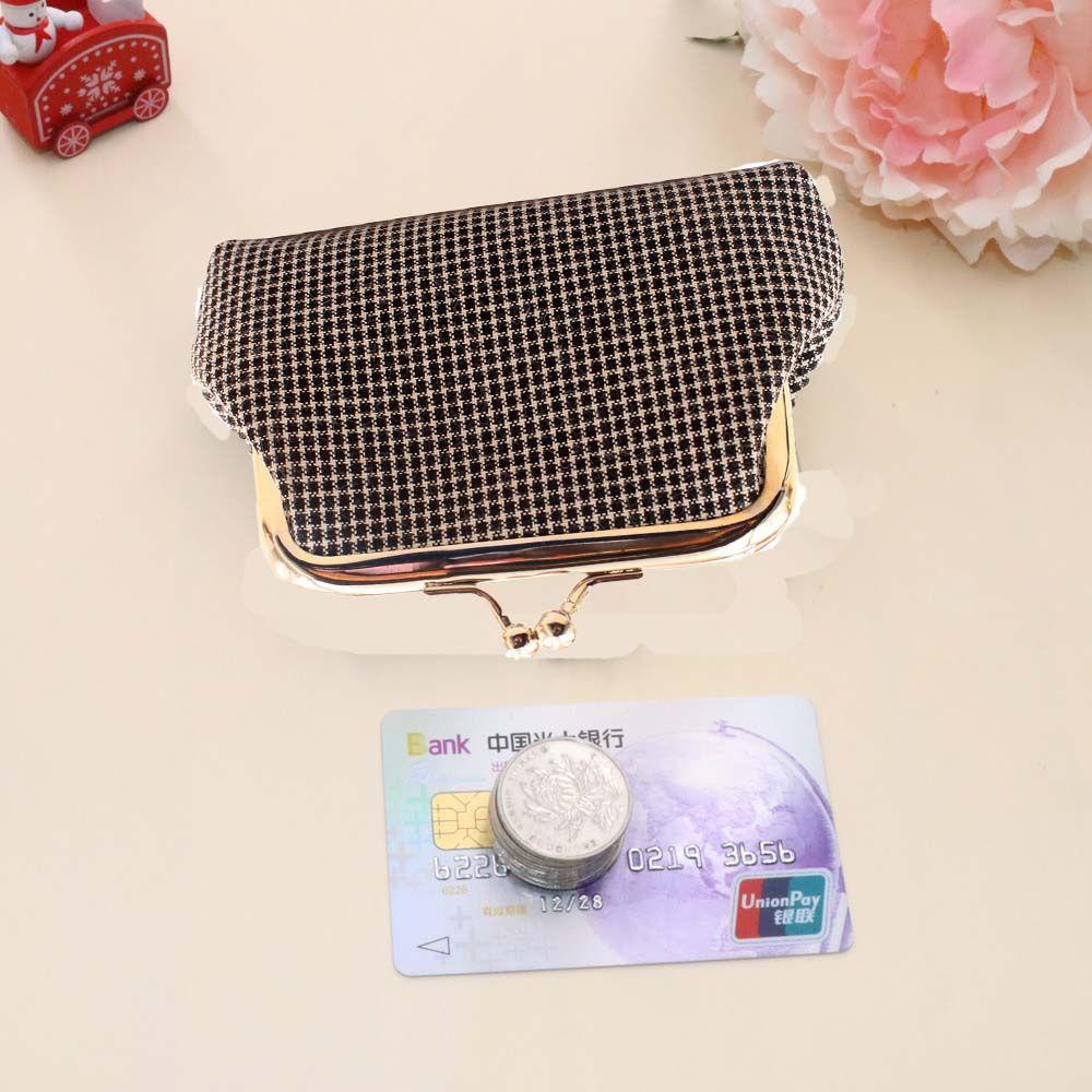 FORBETTER Ví Đựng Tiền Mini Họa Tiết Ca Rô Xinh Xắn Dành Cho Nữ
