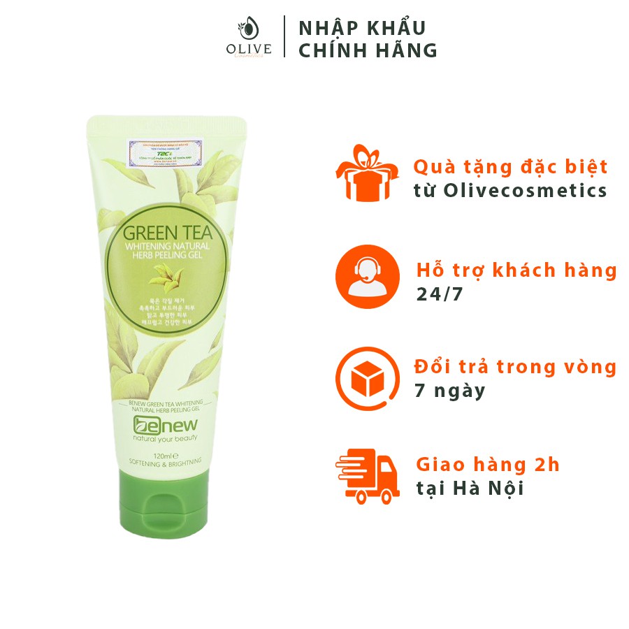 [HÀNG CHÍNH HÃNG] Tẩy tế bào chết Benew Green Tea Peeling Gel 120ml