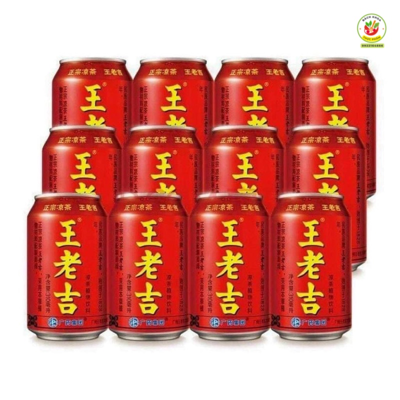Trà Sâm Thanh Nhiệt, Gỉai Độc Cơ Thể Wanglaoji 310m Sét 6 Lon, Hàng Nội Địa Loại 1, Nước Giai Khát Quốc Dân [Ship Hỏa ốc