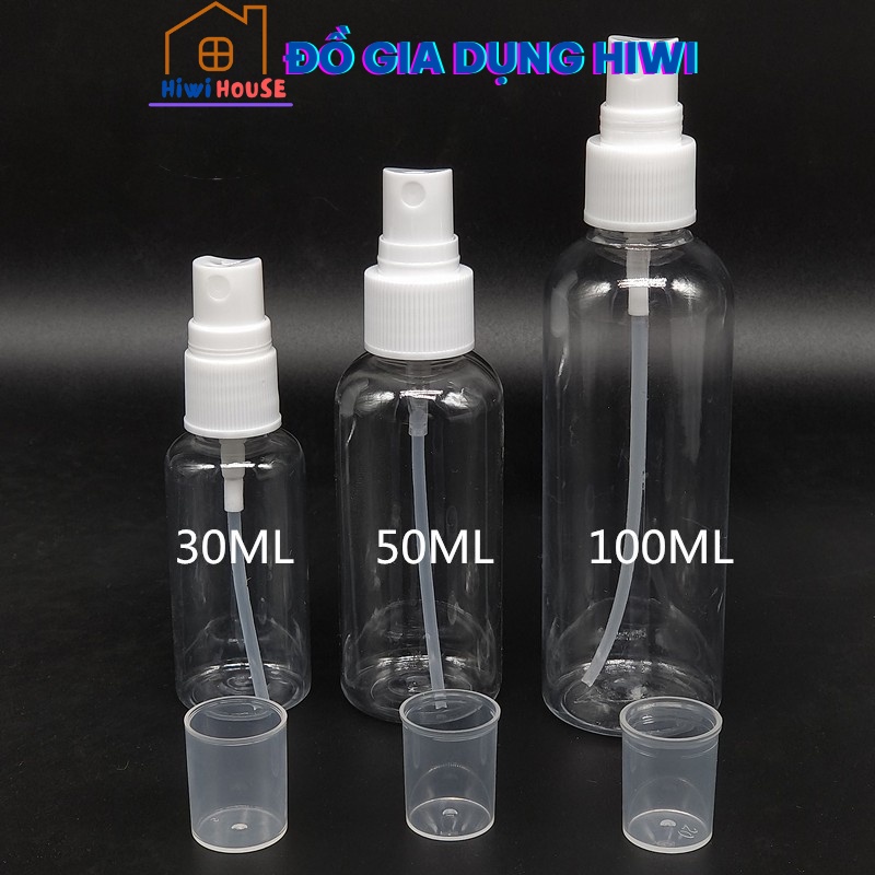 Lọ chiết mỹ Phẩm, chai xịt phun sương, lọ chiết dung dịch rửa tay dung tích 30ml - 50ml - 100ml