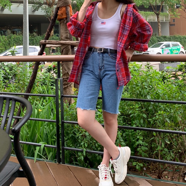 Biker Shorts Jeans- các mẫu ngố