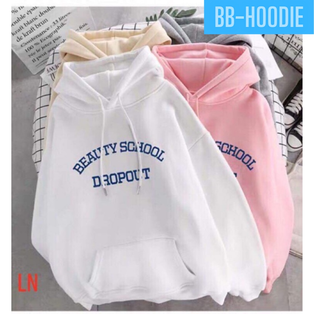 Áo hodie beautiful school chất vải nỉ poly hai lớp dày dặn