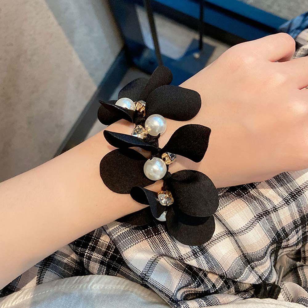 Dây Cột Tóc Đuôi Ngựa In Hoa Dễ Thương|Dây Cột Tóc Thiết Kế Xinh Xắn Thời Trang Cho Nữ