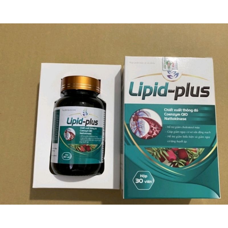 Viên uống Lipid Plus hỗ trợ giảm Cholesterol mỡ trong máu, cao huyết áp - Hộp 30 viên