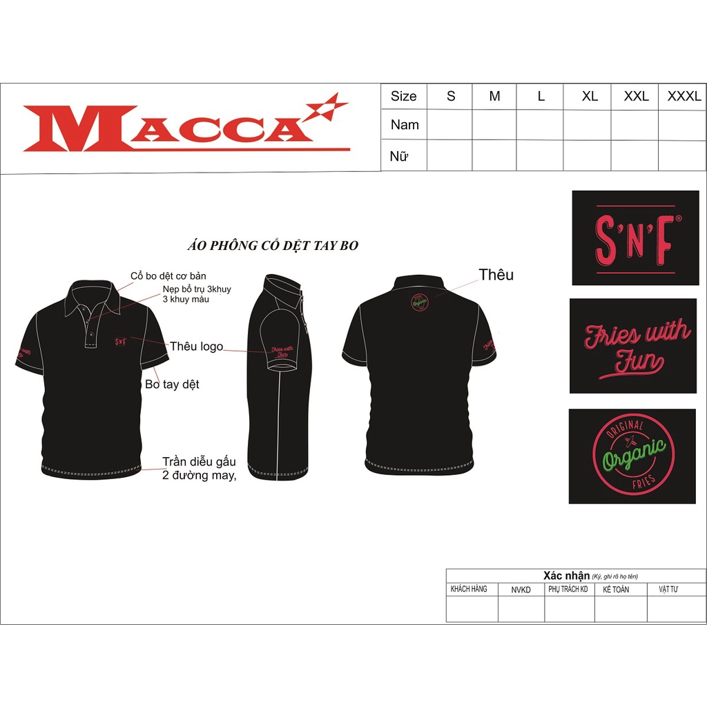 Áo đồng phục quán cafe may theo yêu cầu, đồng phục Macca Uniform may áo thun chất lượng cao cấp