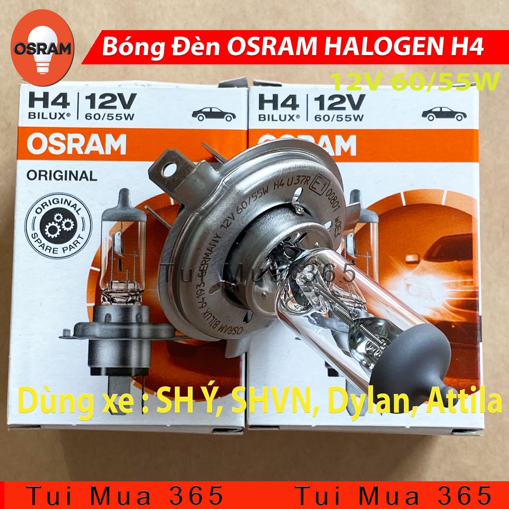 Bóng đèn HALOGEN OSRAM H4 SH ý, SHVN, Dylan, Attila - 100% Hàng chính hãng