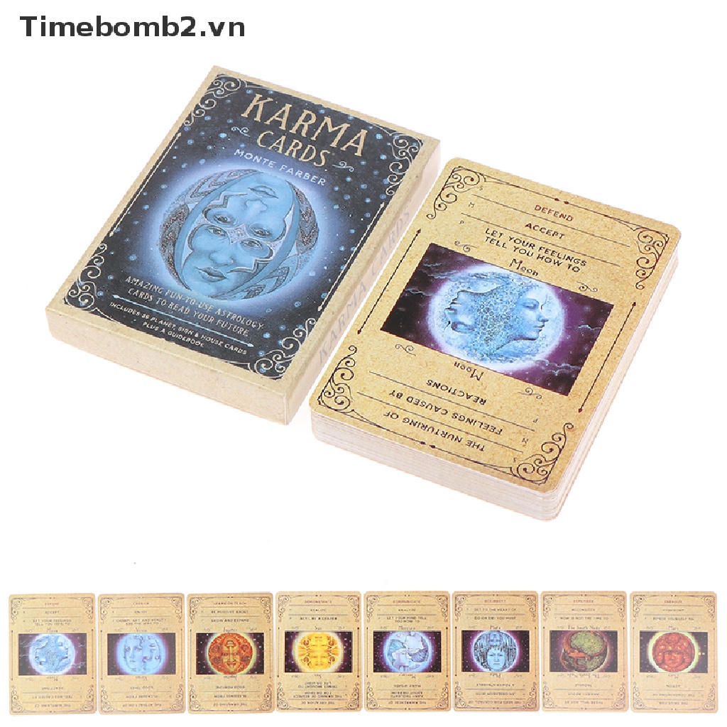 Bộ 2 Thẻ Bài tarot in Hình Karma Oracle Dùng Làm Quà Tặng