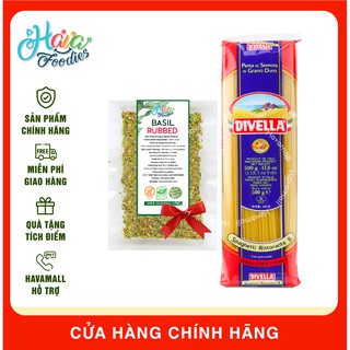 Tặng Lá Basil - Mì Ý Sợi Tròn Spaghetti Số 8 Divella - 500g