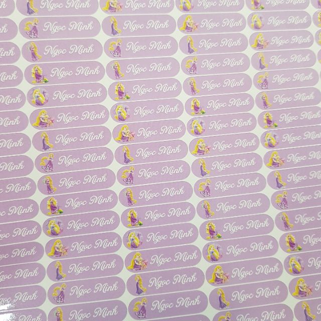 HÌNH THẬT 🌟 STICKER DÁN in tên bé - HÌNH DÁN đánh đồ vật, bút thước, đồ cá nhân của bé 🌟