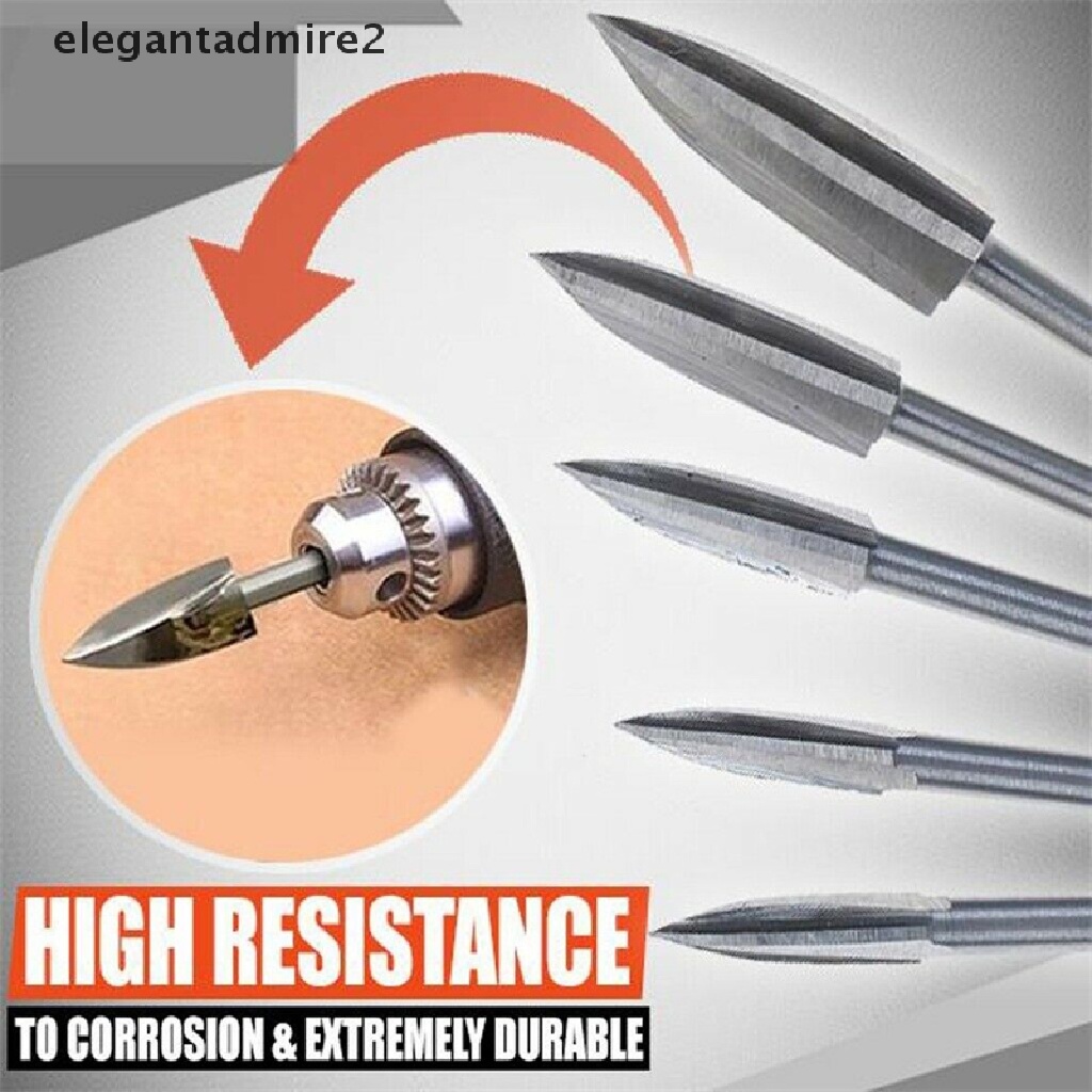 [gele] 5PCS/set Wood Carving And Engraving Drill Bit Milling Cutter Carving Root Tools [ele]
