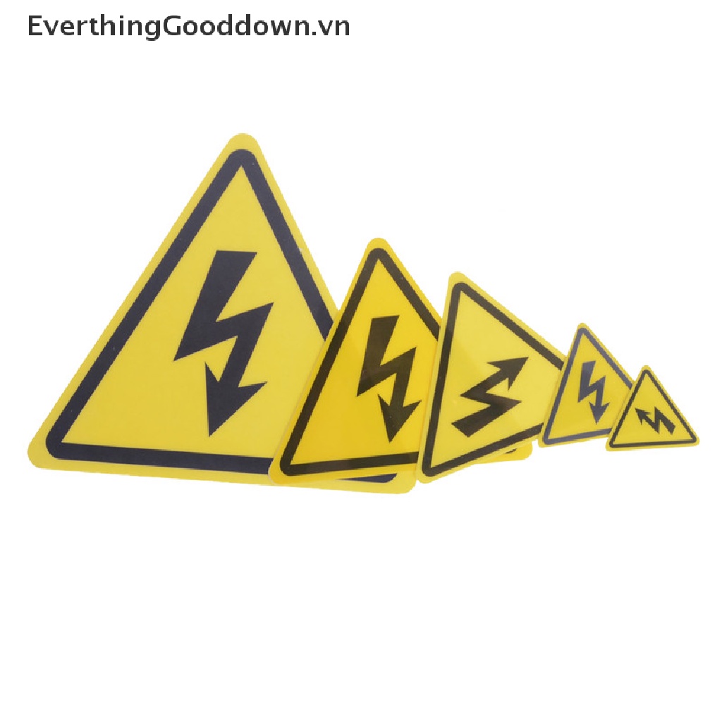 Everthinggooddown 2 Miếng Dán Cảnh Báo Điện Áp Cao An Toàn