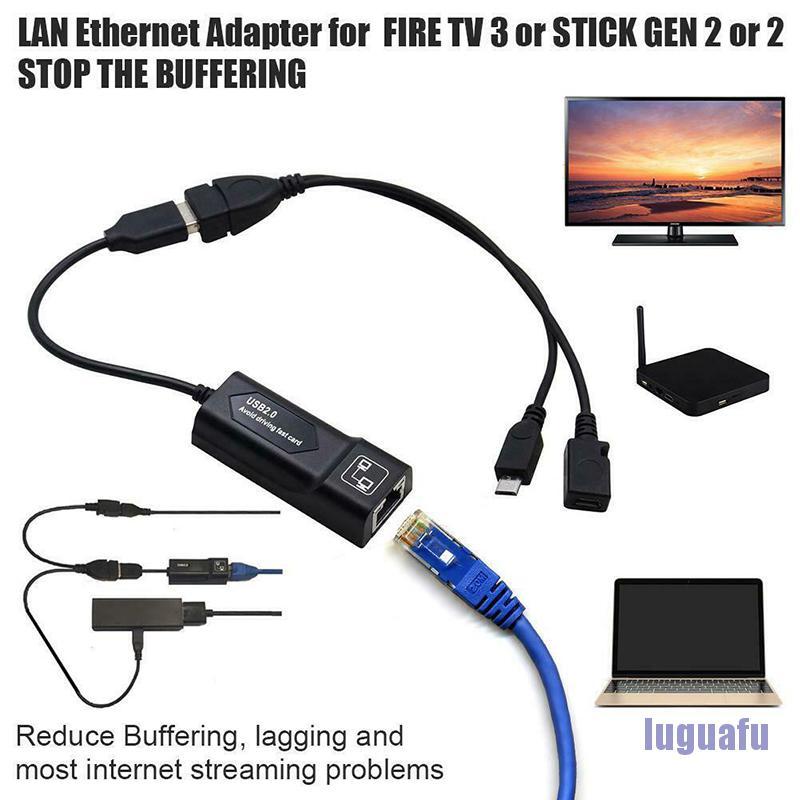 Đầu Chuyển Đổi Lan Ethernet Usb Mới Cho Fire Tv Stick 2 3 Gen