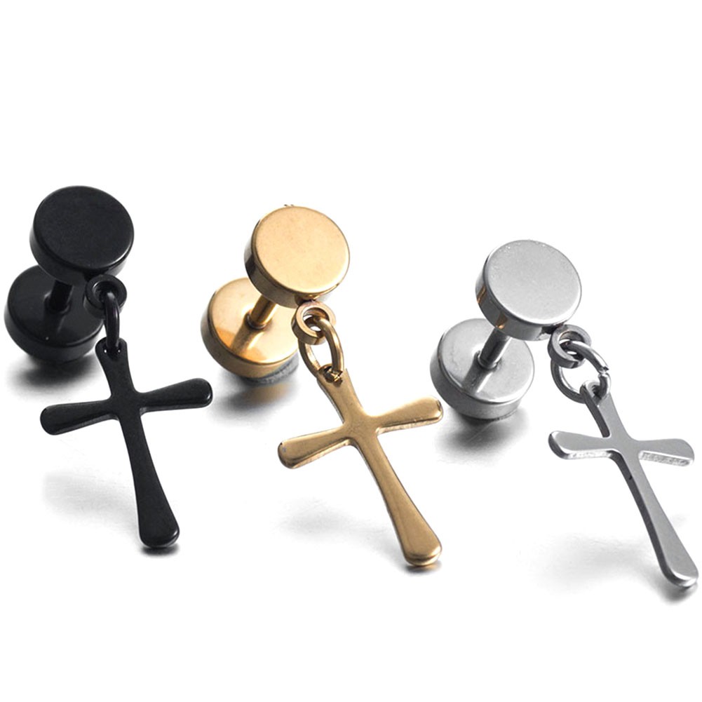 Khuyên tai kiểu dáng đính thanh giá cá tính phong cách cá tính