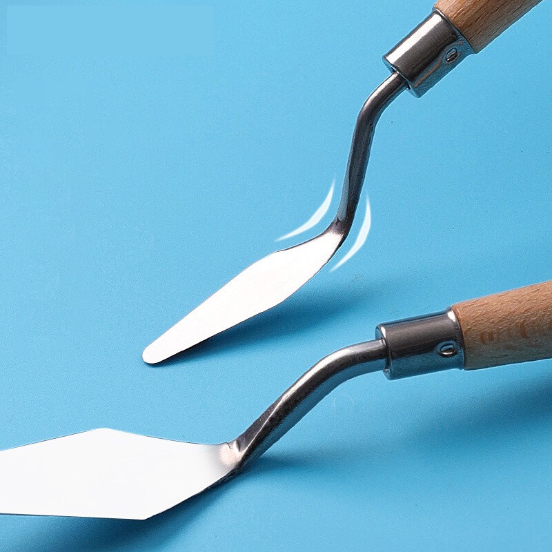 [Hỏa Tốc HCM] Bộ 5 Bay Trộn Màu Thép Không Gỉ Mont Marte - Studio Palette Knife Set 5pce - Stainless - MAPK0002