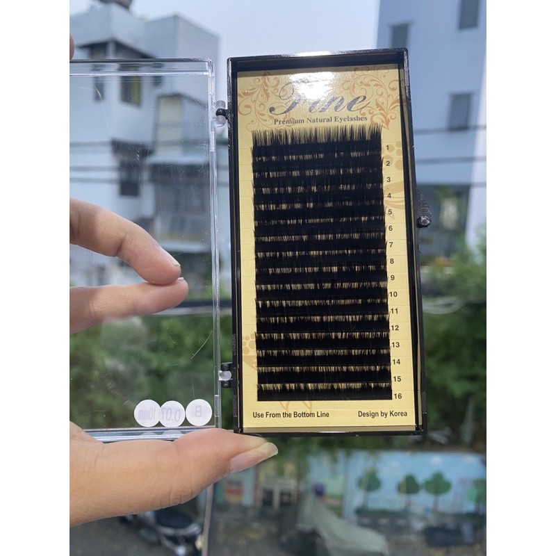 Flash sale Mi nối mi khay Fine độ cong siêu tự nhiên B 0.07 & 0.10 B 8-15mm