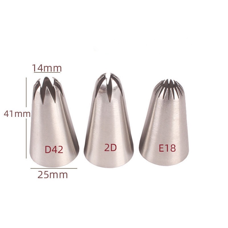 Set 3 đầu bắt bông kem trang trí bánh kem #D42 # 2D # E18