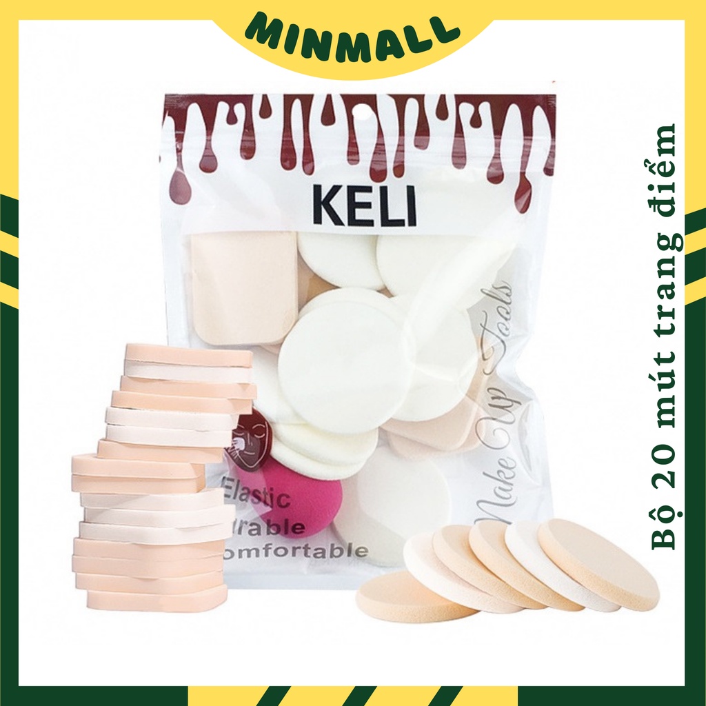 Bộ 20 Mút Trang Điểm/Tán kem Nền Đa Năng #C126