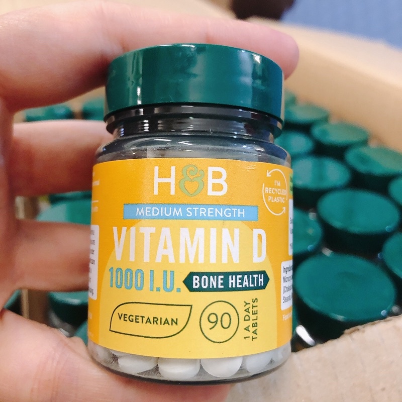 UKViên uống Vitamin D lọ 90 viên Holland & Barrett Vitamin D 1000 I.U