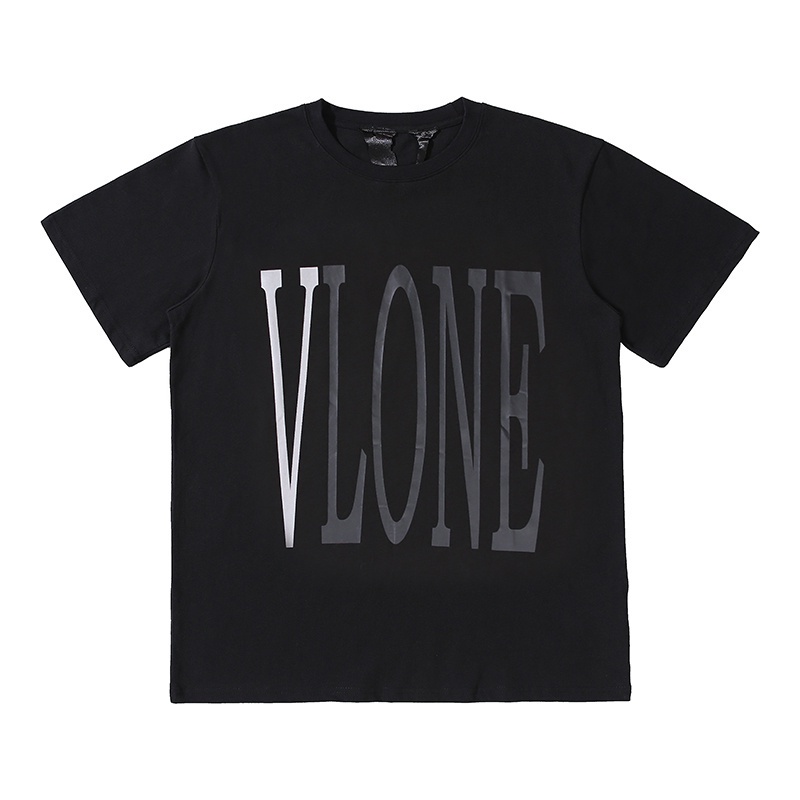 Áo Thun Cotton Tay Ngắn In Chữ Vlone Phản Quang 3M Thời Trang Cho Cặp Đôi