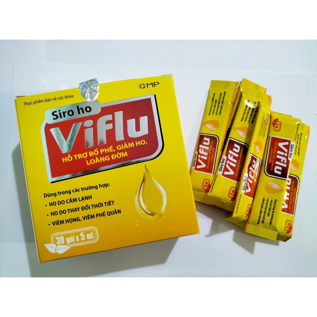 TPBVSK SIRO HO VIFLU DƯỢC LIỆU hỗ trợ bổ phế, giảm ho, loãng đờm cho trẻ em và người lớn (hộp 30 gói 5ML)