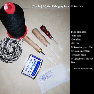 [Combo] Kim khâu giày kèm chỉ keo dán
